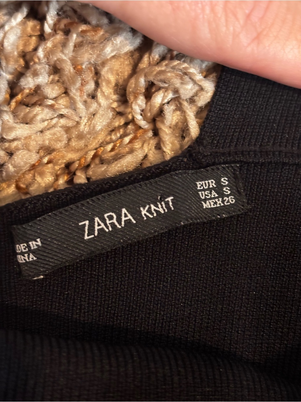 Zara Black Cross-Front Mini Knit Sheath Dress - Picture 2 of 6